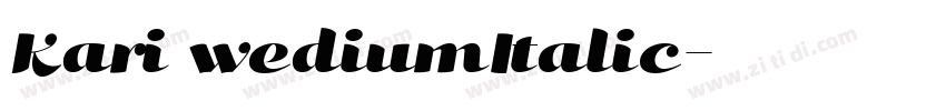 Kari wediumItalic字体转换